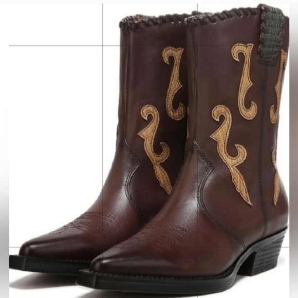 Franco Sarto Lance 2 Western Boots, Side Zip, Women, Size 7 M. New with box. - Picture 6 of 7